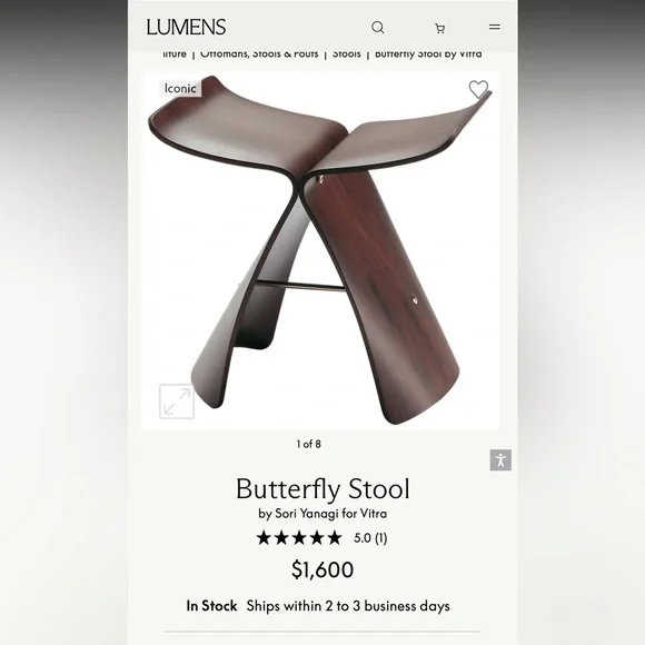 Butterfly Stool by Sori Yanagi for Vitra - Picture 10 of 10